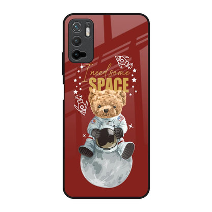 Astronaut Bear Poco M3 Pro Glass Back Cover Online