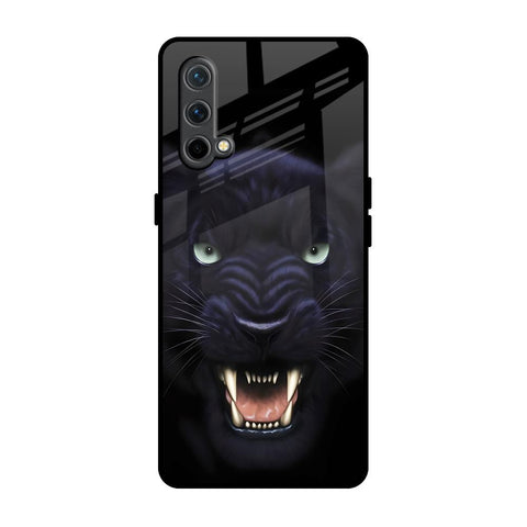 Angry Black Leopard OnePlus Nord CE Glass Back Cover Online