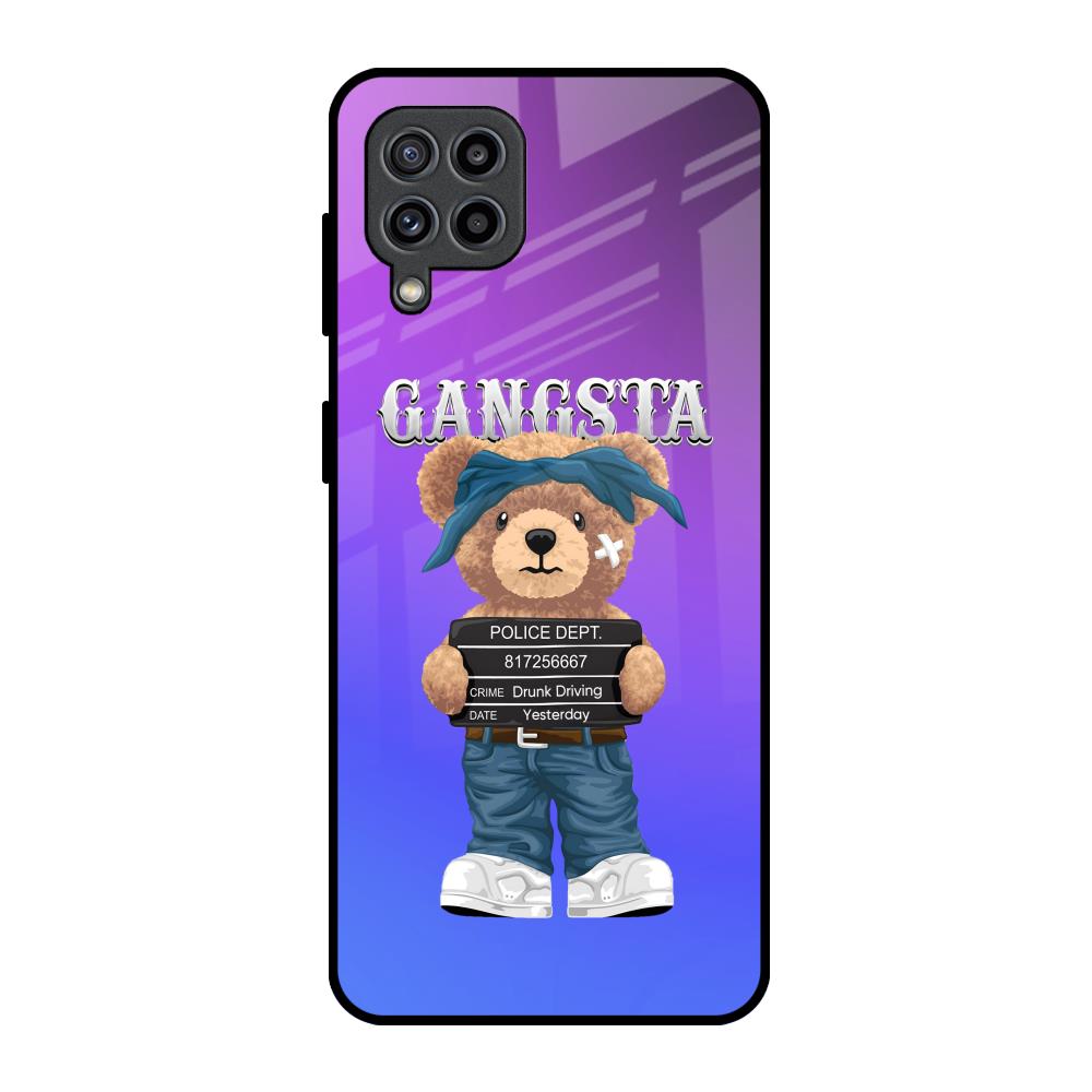 Gangsta Bear Samsung Galaxy M32 Glass Back Cover Online