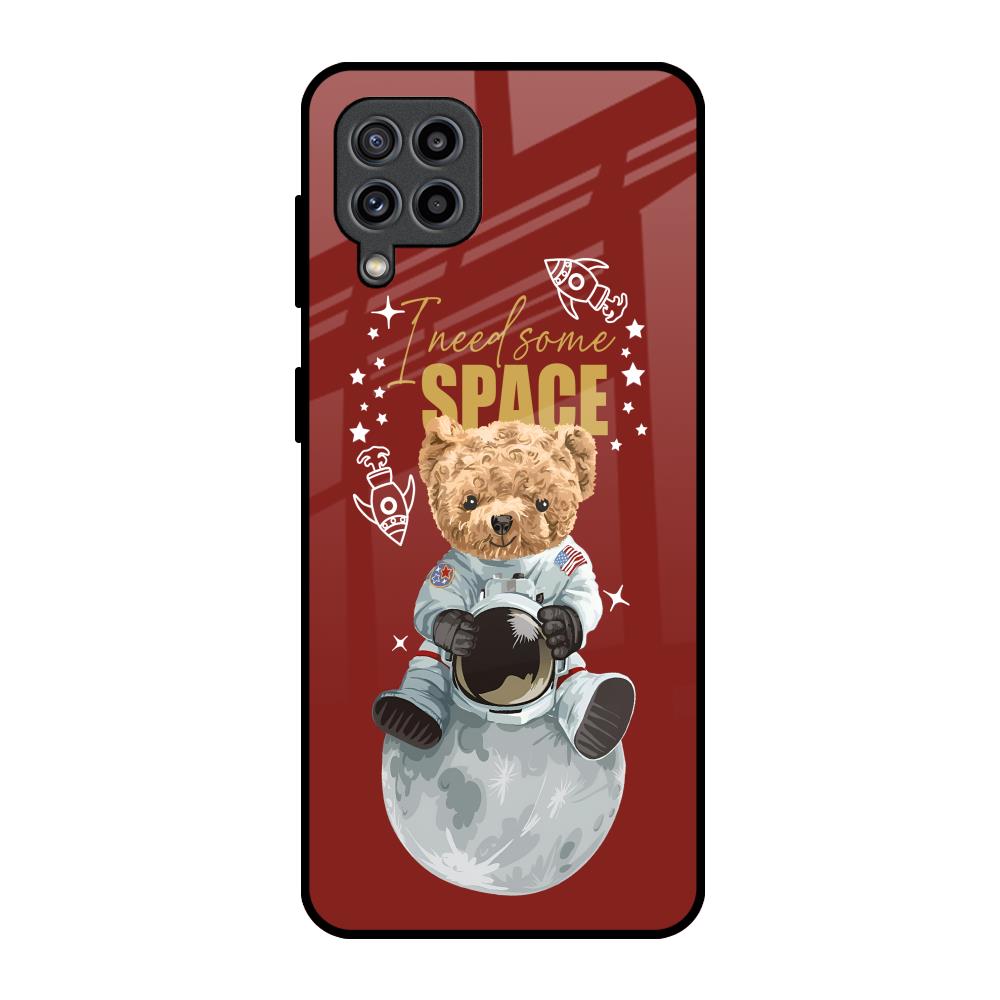 Astronaut Bear Samsung Galaxy M32 Glass Back Cover Online