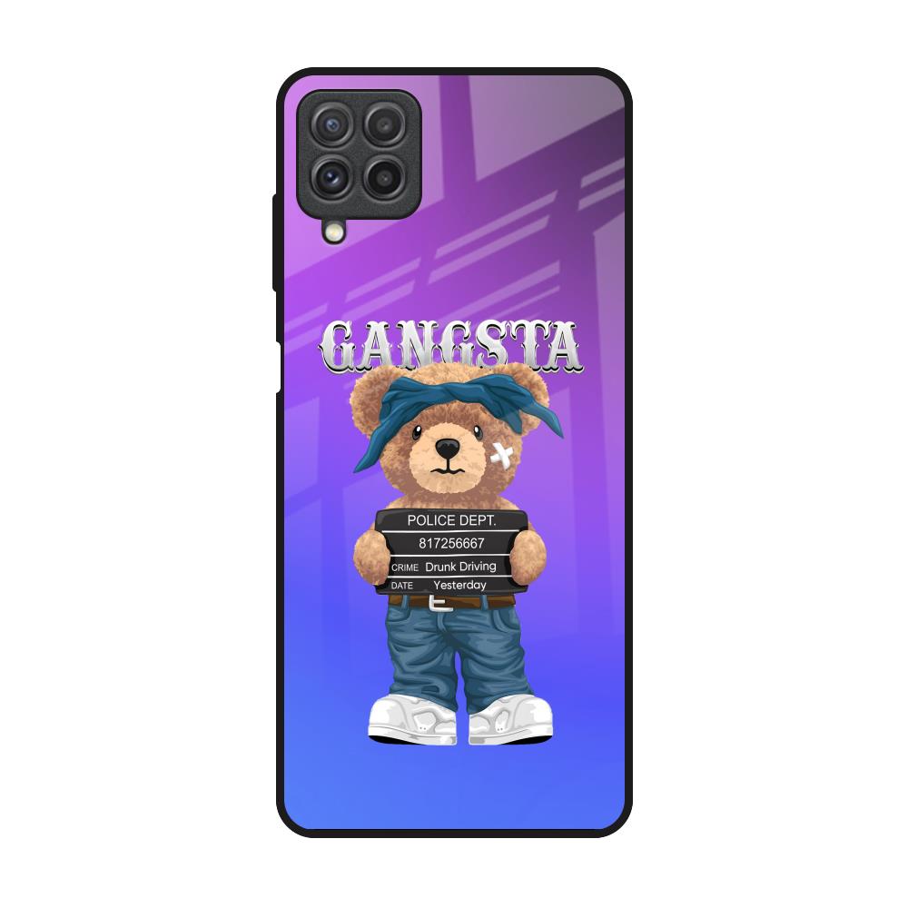 Gangsta Bear Samsung Galaxy A22 Glass Back Cover Online