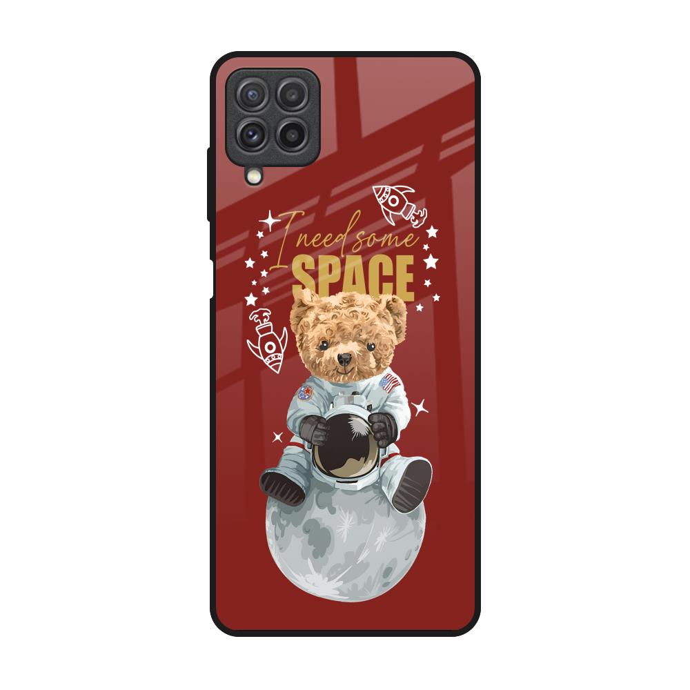 Astronaut Bear Samsung Galaxy A22 Glass Back Cover Online