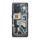 Retro Futuristic Oppo Reno6 Glass Back Cover Online