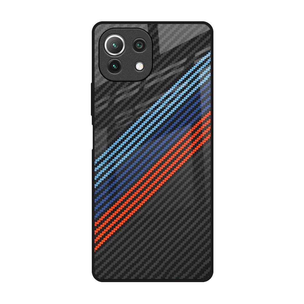 Carbon Inspired Mi 11 Lite Glass Back Cover Online