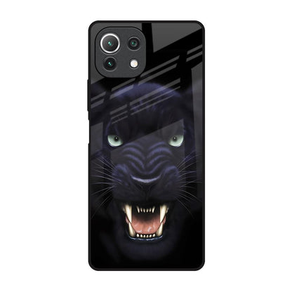 Angry Black Leopard Mi 11 Lite Glass Back Cover Online