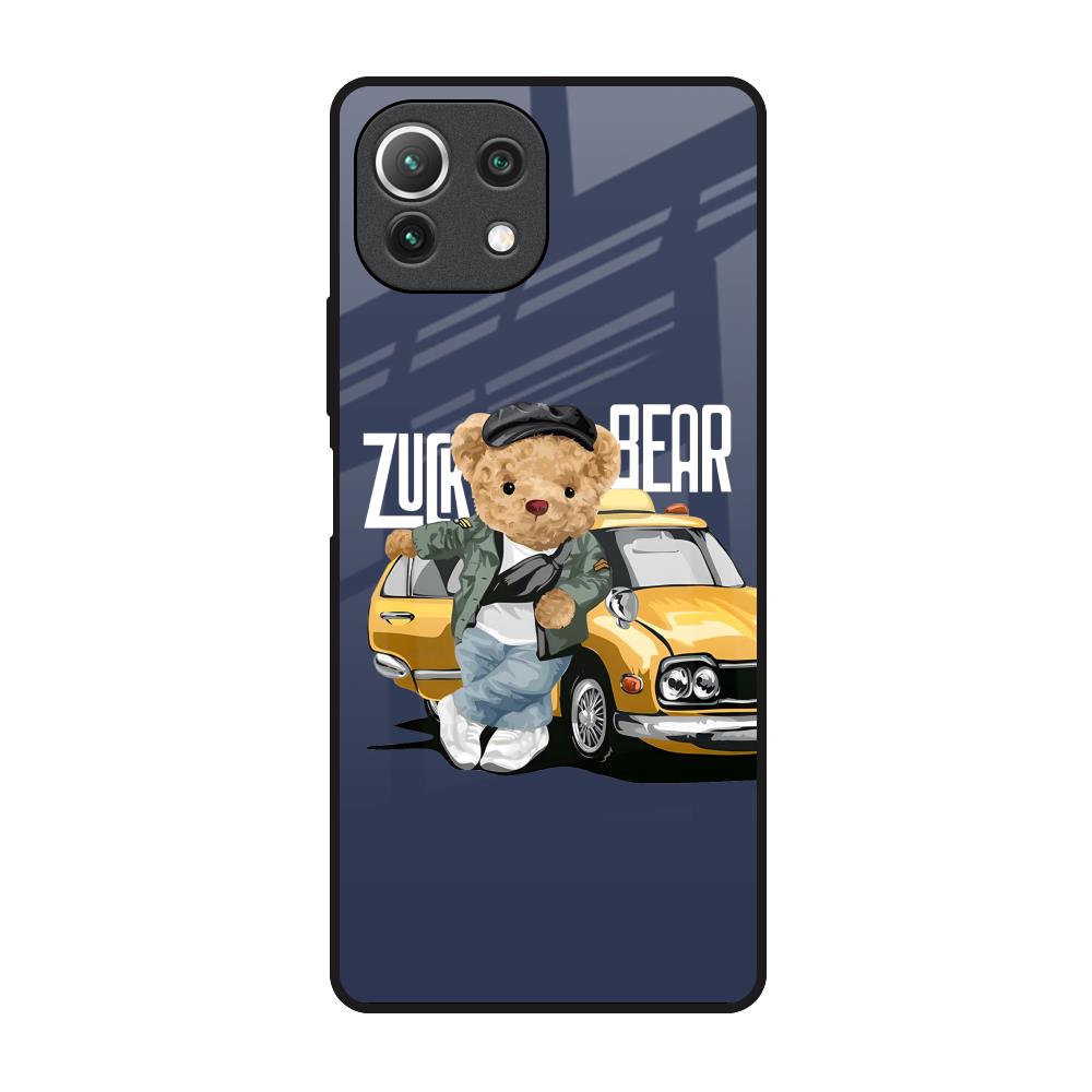 Adventurous Bear Mi 11 Lite Glass Back Cover Online