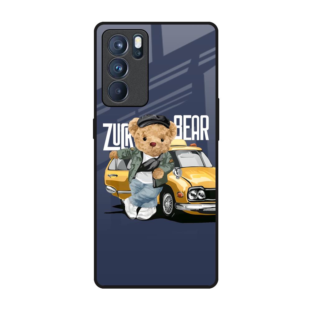 Adventurous Bear Oppo Reno6 Pro Glass Back Cover Online