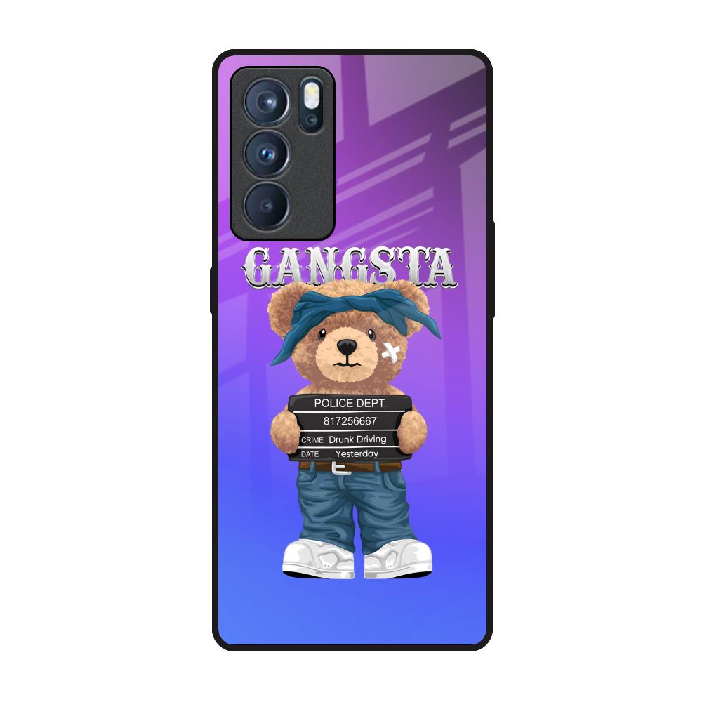 Gangsta Bear Oppo Reno6 Pro Glass Back Cover Online