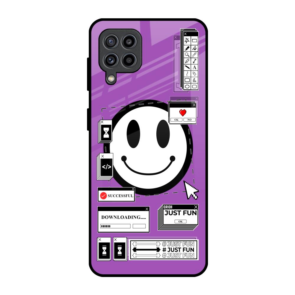 Code with Smile Samsung Galaxy F22 Glass Back Cover Online
