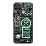 Green Camo Circuit Realme C21Y Glass Back Cover Online