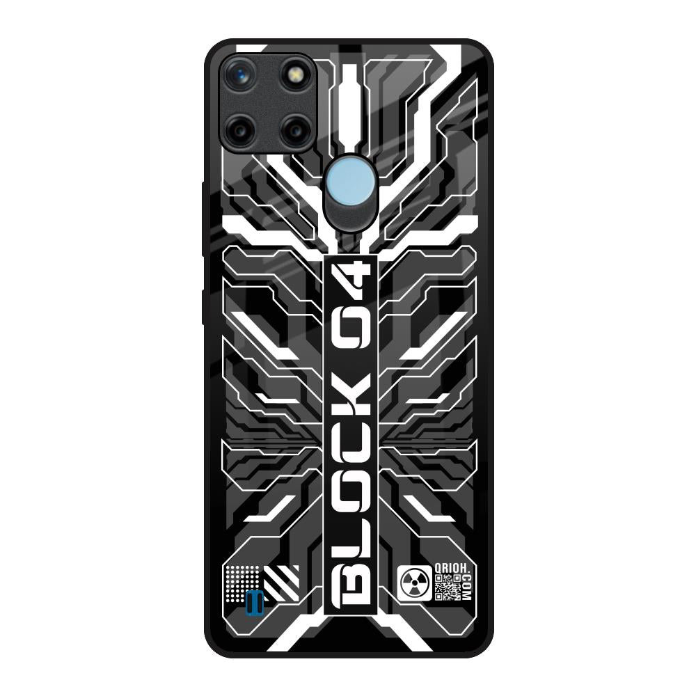 Monochrome Magic Realme C21Y Glass Back Cover Online