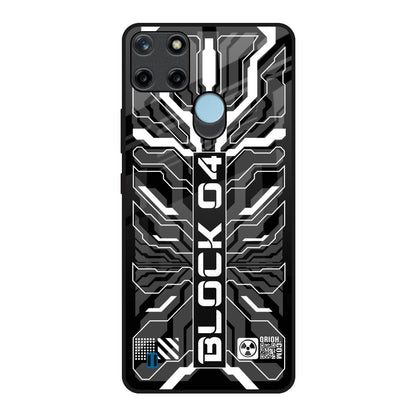 Monochrome Magic Realme C21Y Glass Back Cover Online