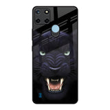 Angry Black Leopard Realme C21Y Glass Back Cover Online