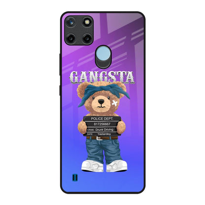 Gangsta Bear Realme C21Y Glass Back Cover Online