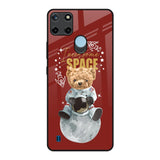 Astronaut Bear Realme C21Y Glass Back Cover Online