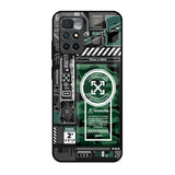 Green Camo Circuit Redmi 10 Prime Glass Back Cover Online