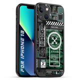 Green Camo Circuit iPhone 13 Glass Back Cover Online