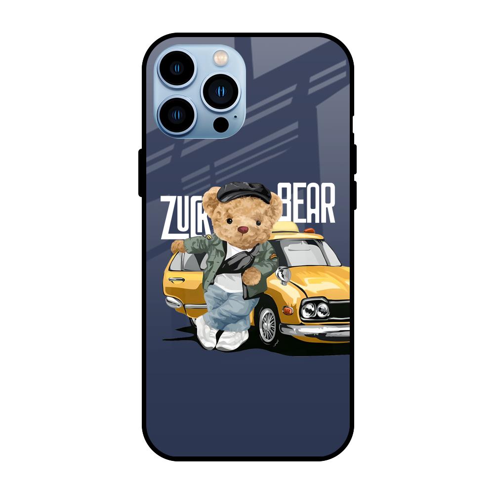 Adventurous Bear iPhone 13 Pro Max Glass Back Cover Online