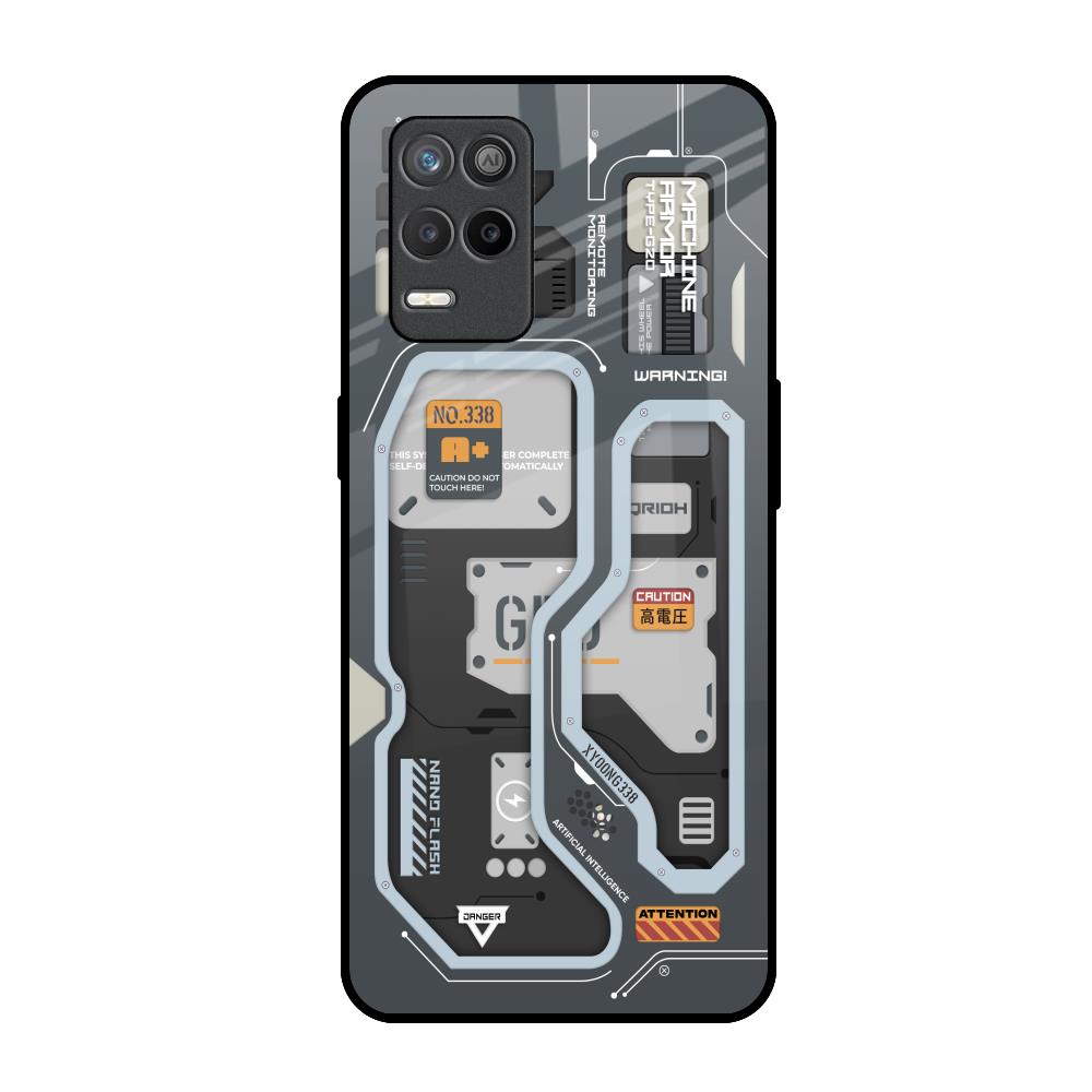Retro Futuristic Realme 8s 5G Glass Back Cover Online