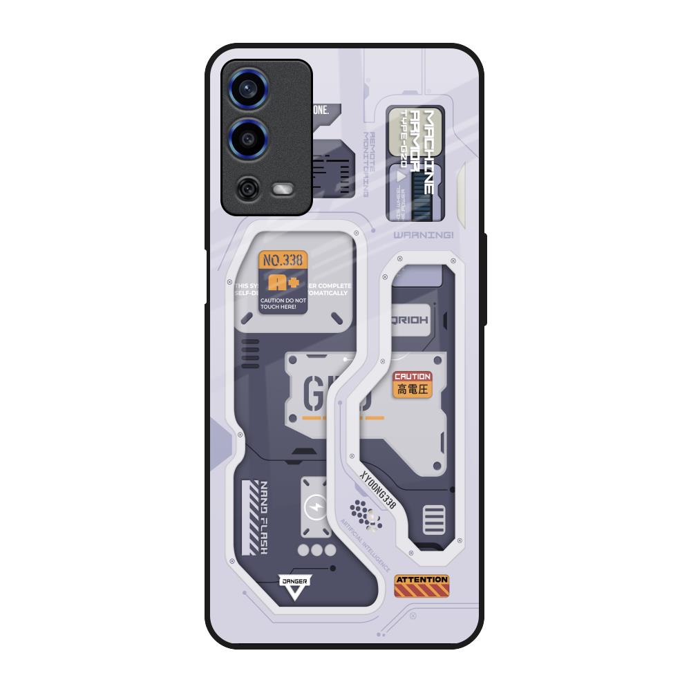 Tech Savvy Oppo A55 Glass Back Cover Online