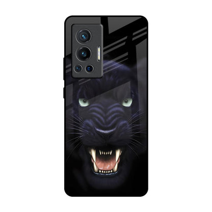 Angry Black Leopard Vivo X70 Pro Glass Back Cover Online