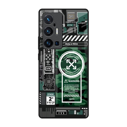 Green Camo Circuit Vivo X70 Pro Plus Glass Back Cover Online