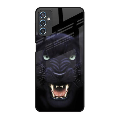 Angry Black Leopard Samsung Galaxy M52 5G Glass Back Cover Online