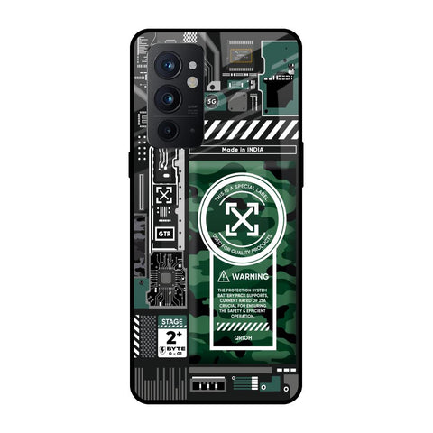 Green Camo Circuit OnePlus 9RT Glass Back Cover Online