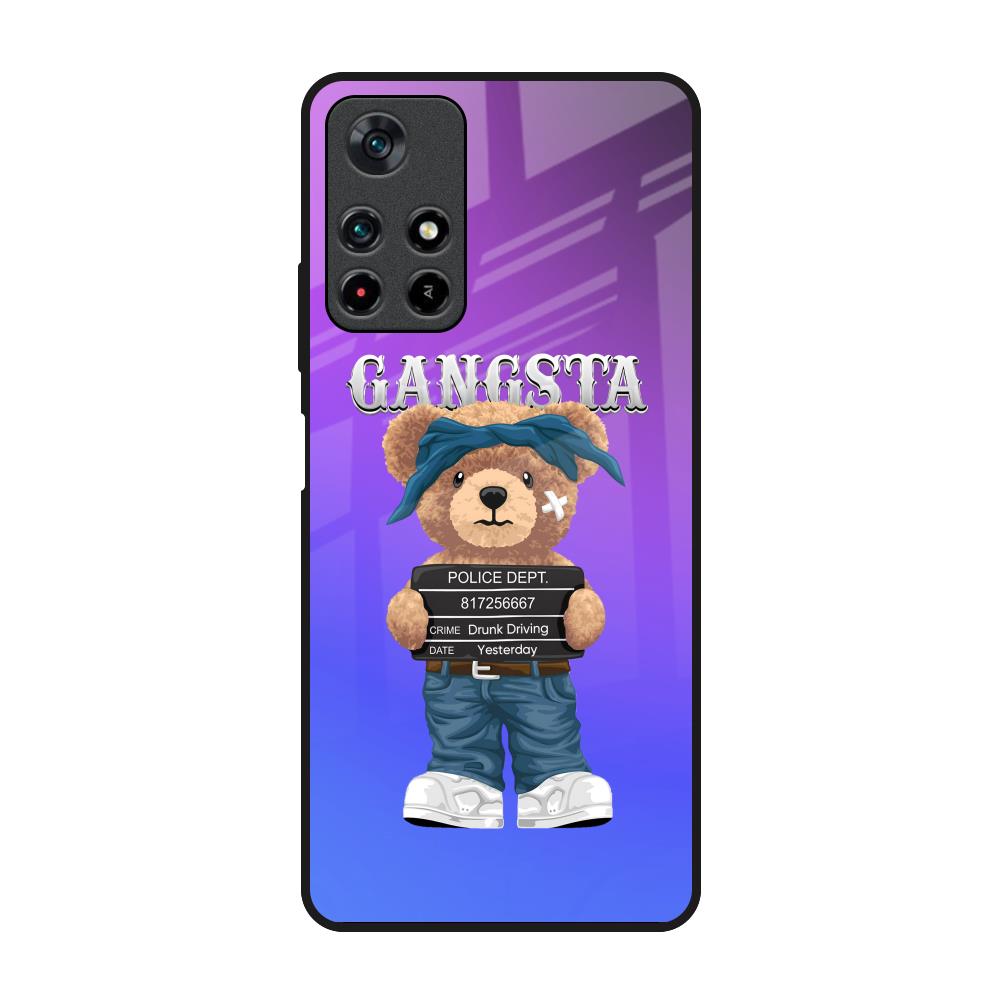 Gangsta Bear Poco M4 Pro 5G Glass Back Cover Online