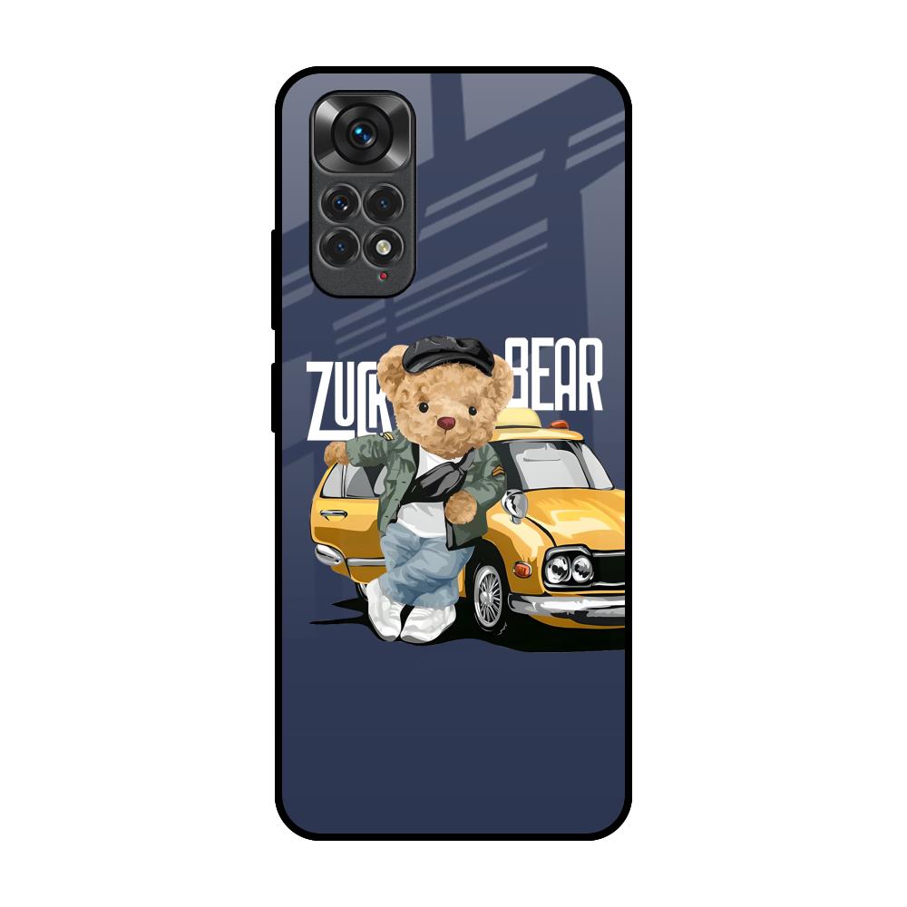 Adventurous Bear Redmi Note 11 Glass Back Cover Online
