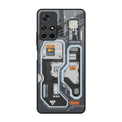 Retro Futuristic Redmi Note 11T 5G Glass Back Cover Online