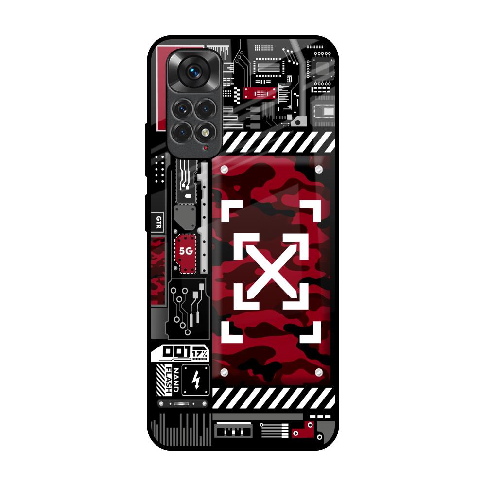 Technology Art Redmi Note 11S Glass Back Cover Online