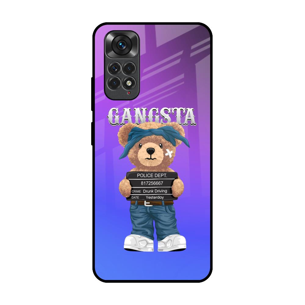 Gangsta Bear Redmi Note 11S Glass Back Cover Online