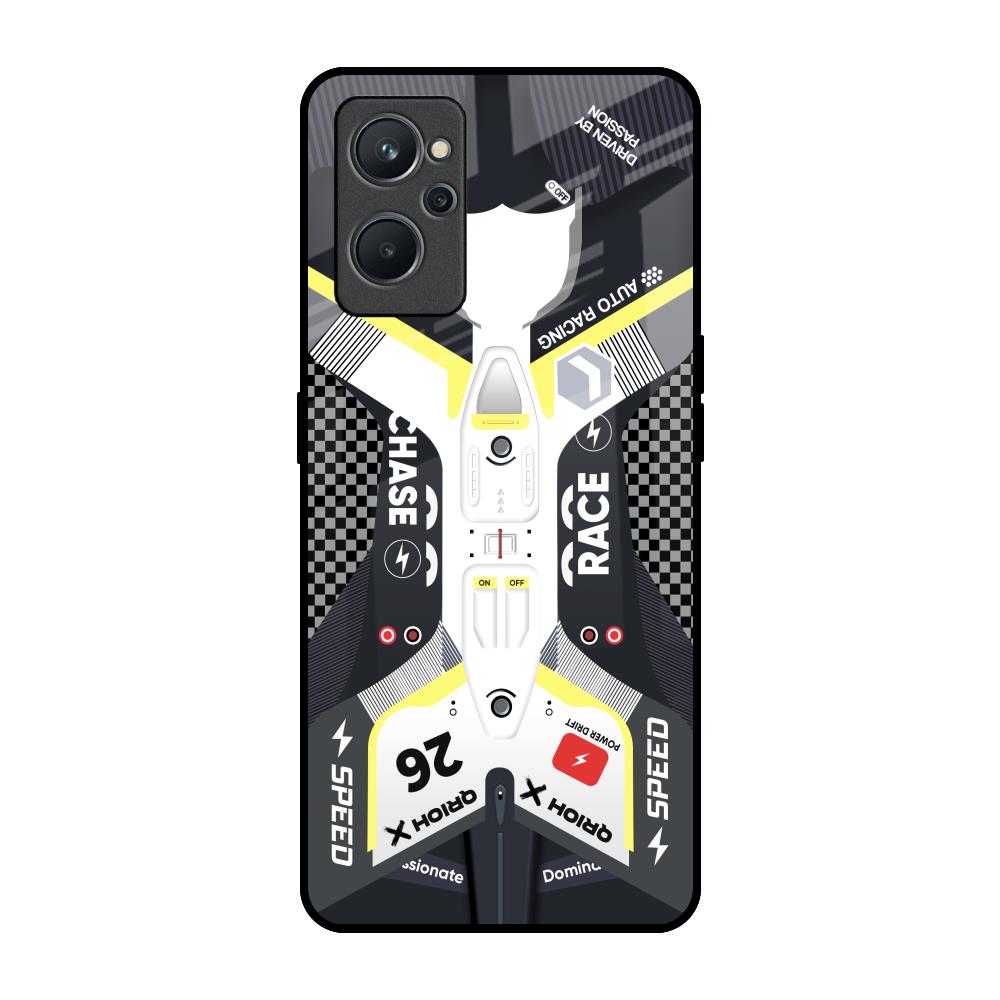 Car Enthusiast Realme 9i Glass Back Cover Online