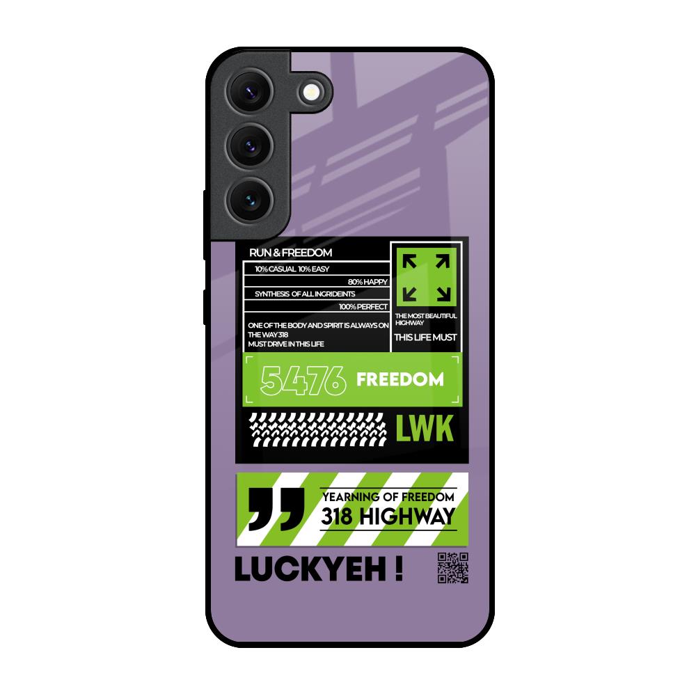 Run & Freedom Samsung Galaxy S22 5G Glass Back Cover Online