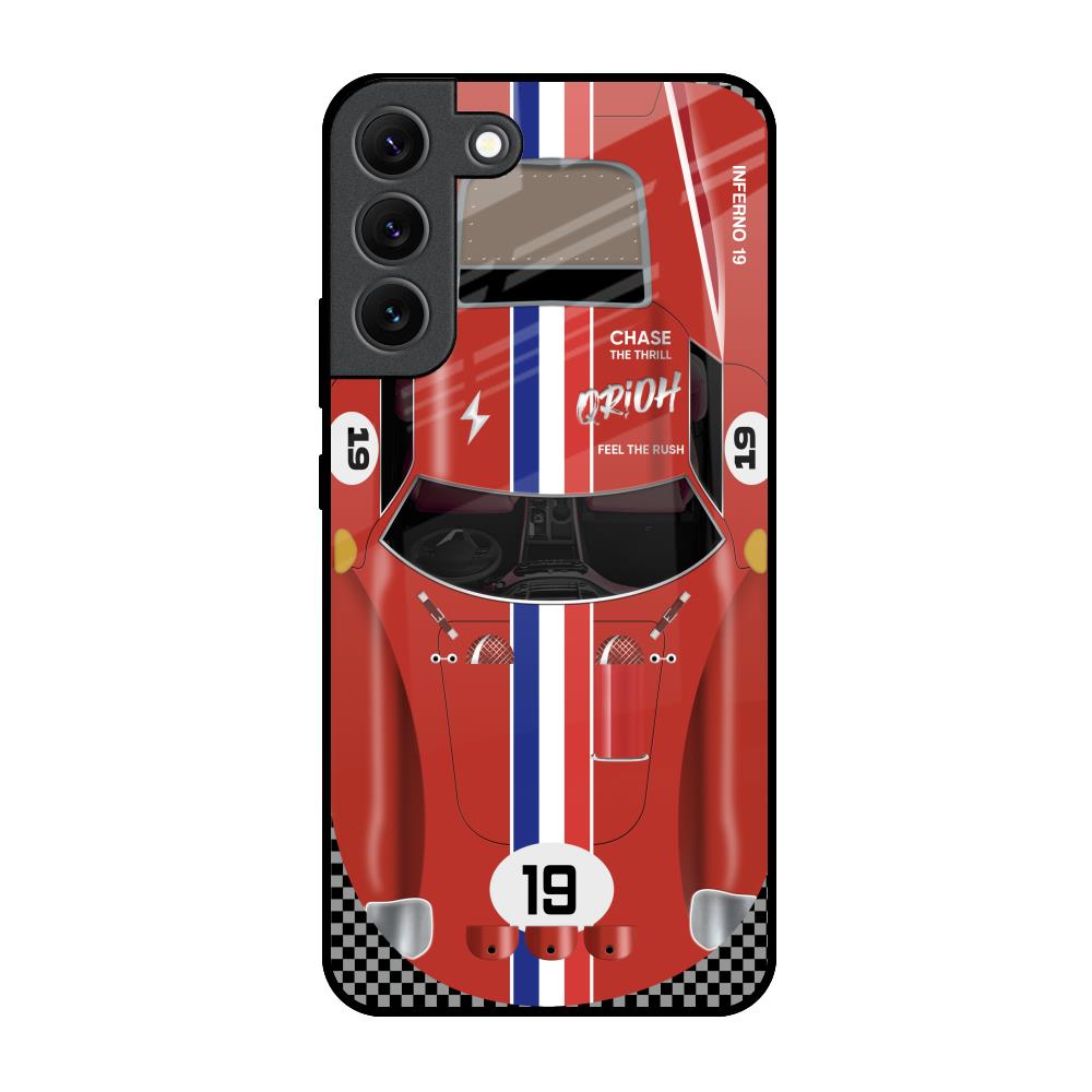 Racing Vintage Samsung Galaxy S22 5G Glass Back Cover Online