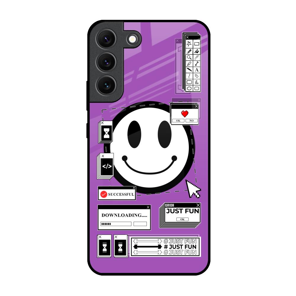 Code with Smile Samsung Galaxy S22 5G Glass Back Cover Online