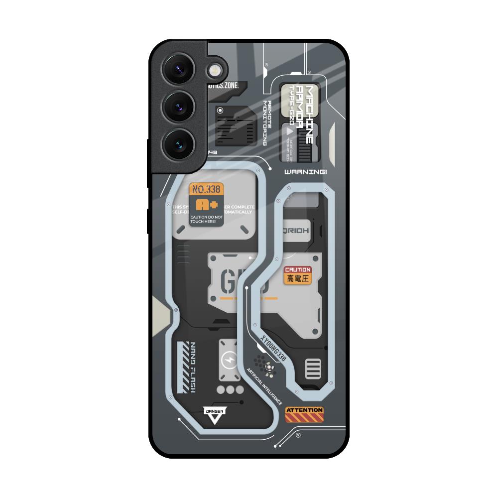Retro Futuristic Samsung Galaxy S22 Plus 5G Glass Back Cover Online