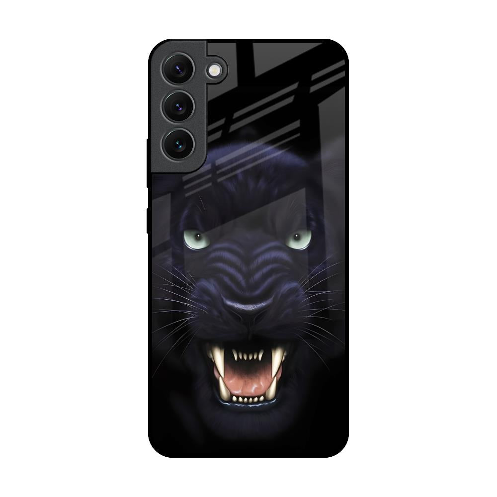 Angry Black Leopard Samsung Galaxy S22 Plus 5G Glass Back Cover Online