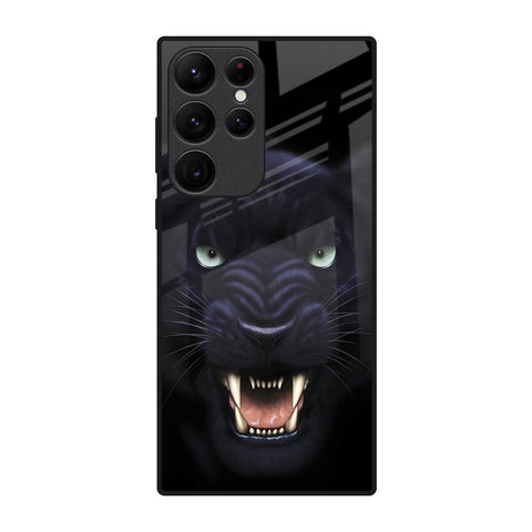 Angry Black Leopard Samsung Galaxy S22 Ultra 5G Glass Back Cover Online