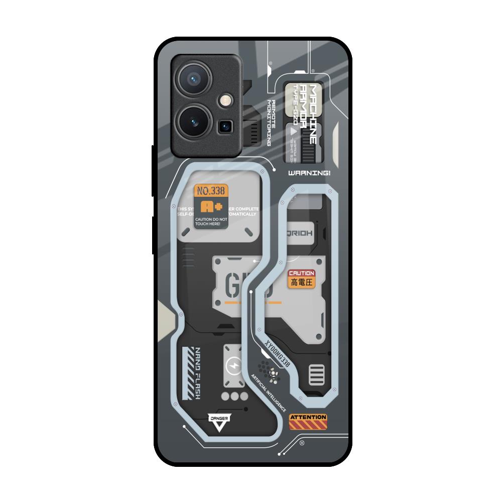 Retro Futuristic Vivo Y75 5G Glass Back Cover Online