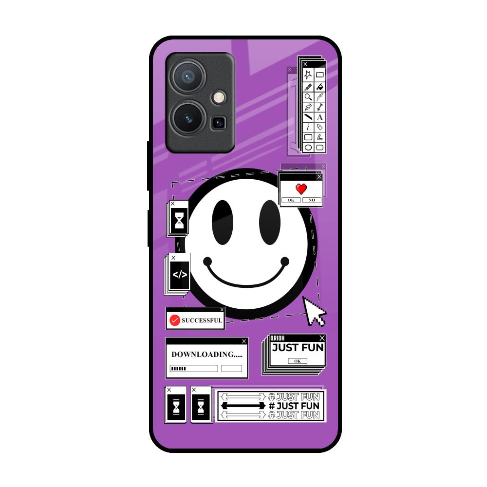 Code with Smile Vivo Y75 5G Glass Back Cover Online