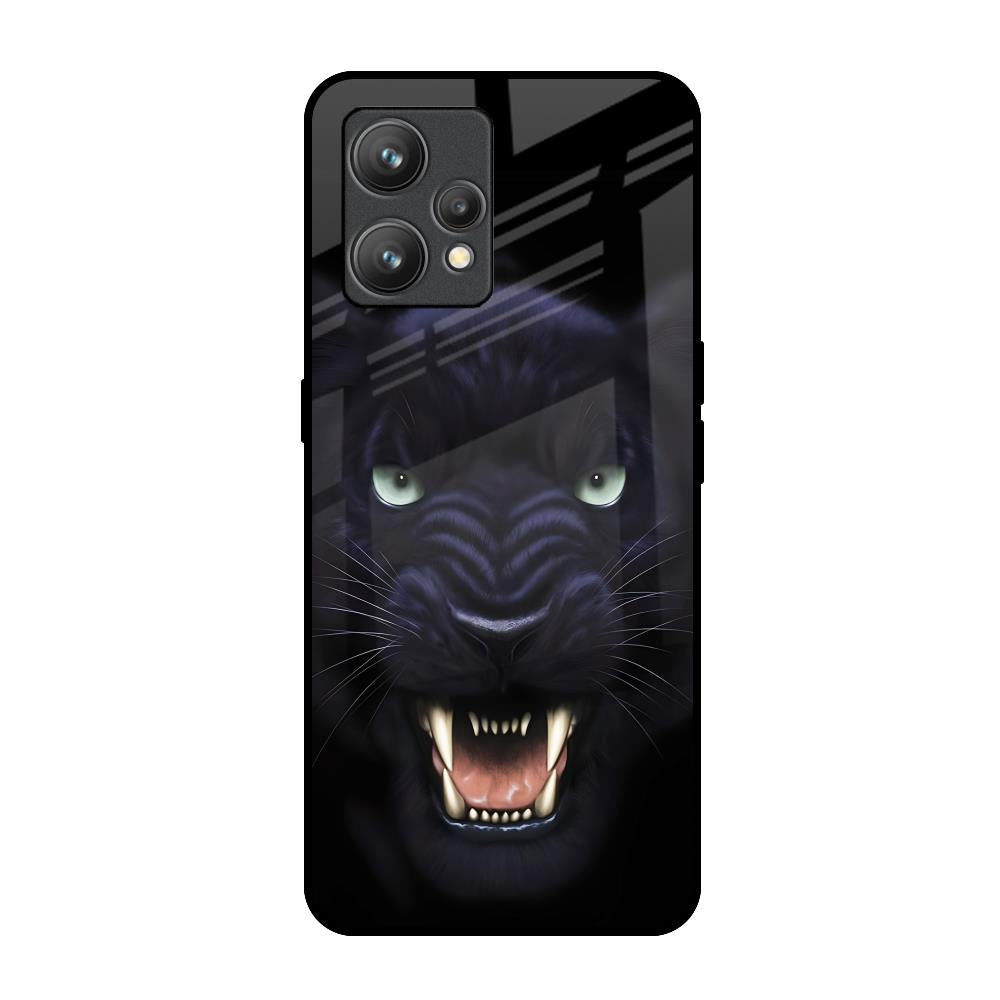 Angry Black Leopard Realme 9 Pro Plus Glass Back Cover Online