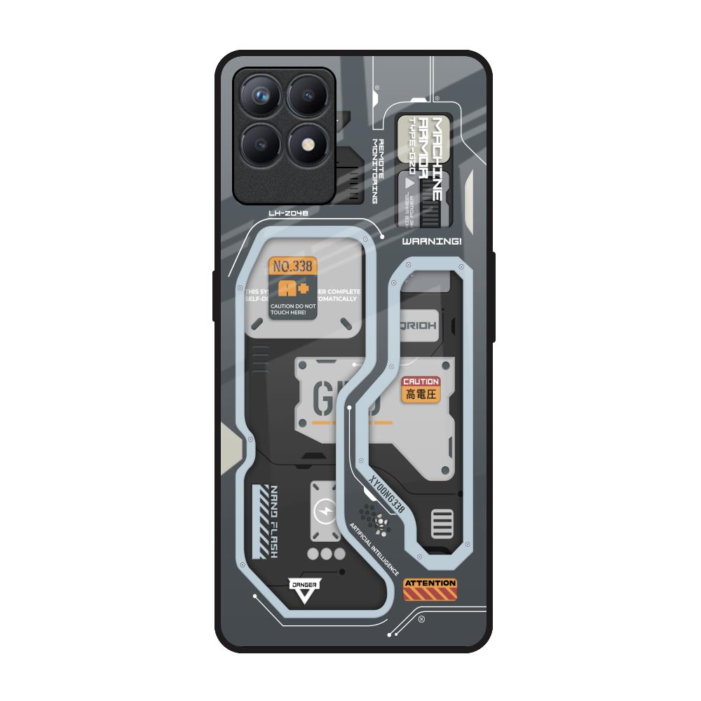 Retro Futuristic Realme Narzo 50 Glass Back Cover Online