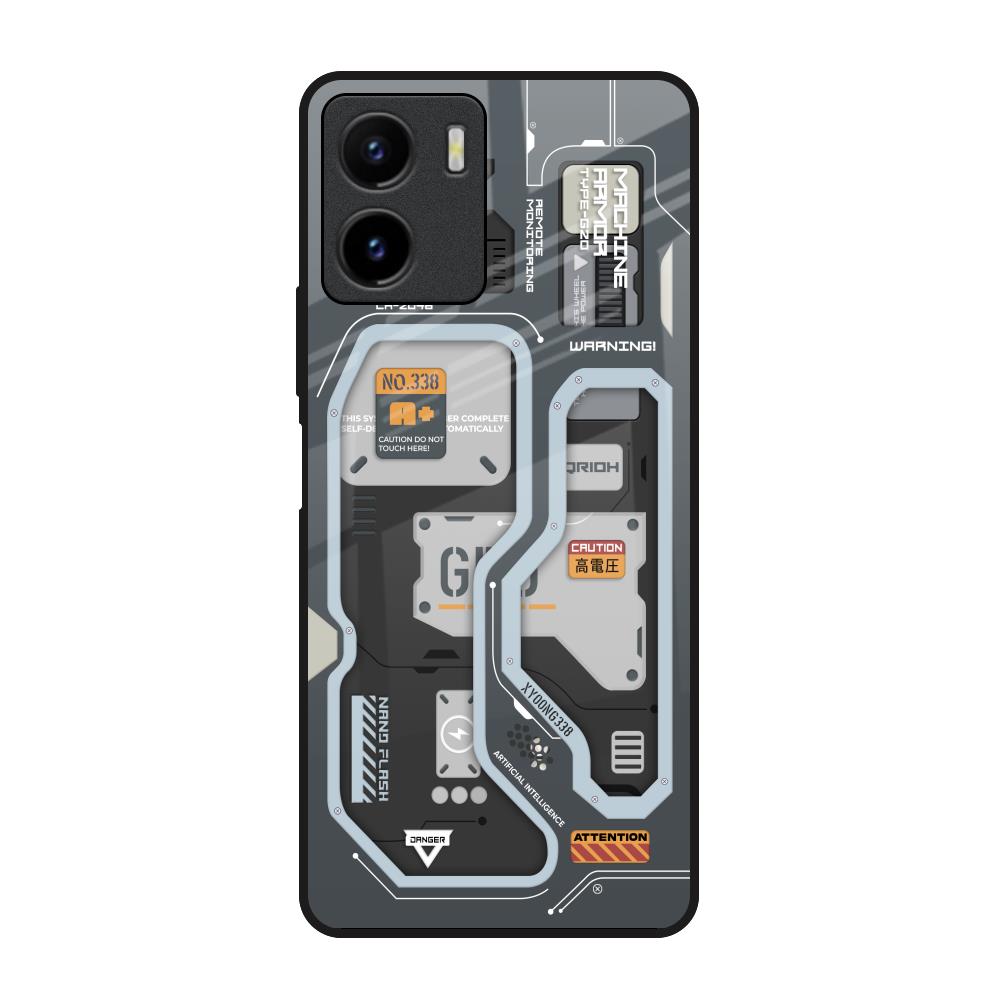 Retro Futuristic Vivo Y15s Glass Back Cover Online