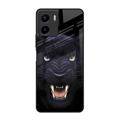 Angry Black Leopard Vivo Y15s Glass Back Cover Online