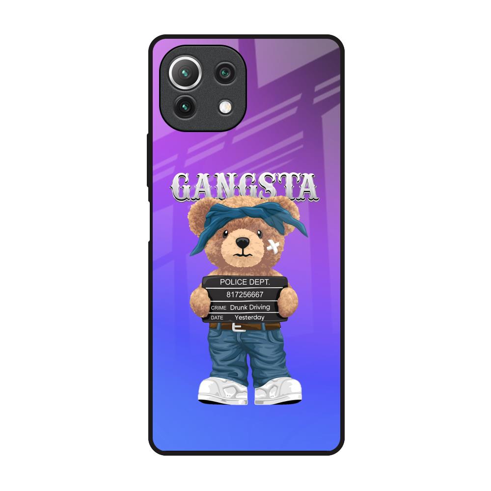 Gangsta Bear Mi 11 Lite NE 5G Glass Back Cover Online
