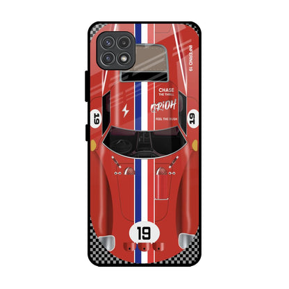 Racing Vintage Samsung Galaxy F42 5G Glass Back Cover Online