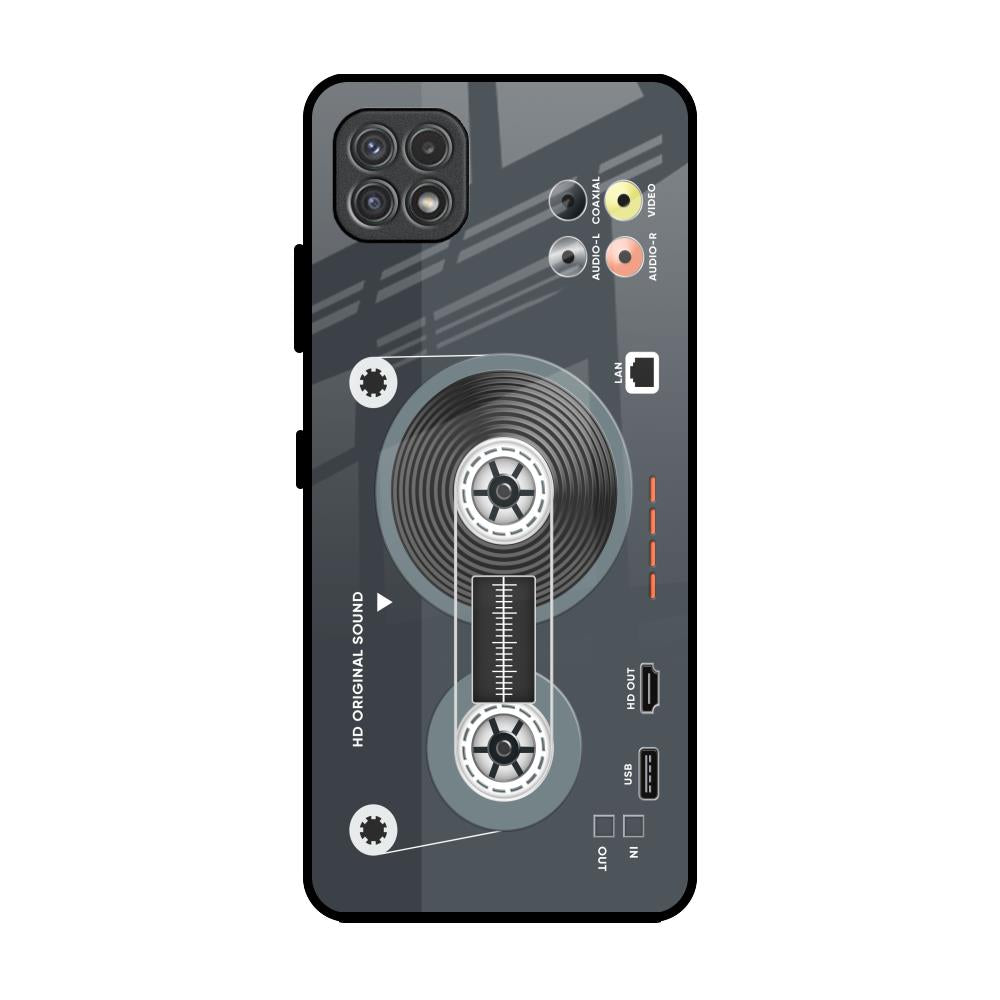 Retro Recorder Samsung Galaxy F42 5G Glass Back Cover Online
