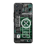 Green Camo Circuit Mi 11i HyperCharge Glass Back Cover Online